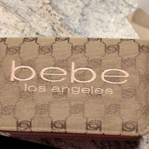 Bebe Beige Patterned Clutch